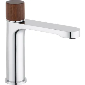 Vodovodní baterie Umyvadlová baterie SAT Fusion bez výpusti páka tmavé dřevo SATBSFU271DT - SATBSFU271DT