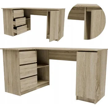 Psací stůl Rohový psací stůl Matkam B2LEWSON 155 x 85 x 77 cm, dub sonoma