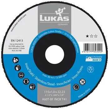 Řezný kotouč LUKAS řezný kotouč Base-X* rovný tvar 115 x 1,0 x 22,23 mm