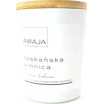 Svíčka Sójová svíčka Toskánská vinice – bílá, vonná, ruční výroba, dárek