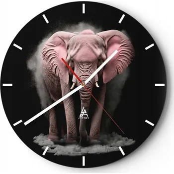 Hodiny Velké nástěnné hodiny na zeď 40x40 Slunce Skleněné hodiny Kulatý Tiché