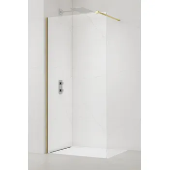 Sprchová zástěna Walk-in 130 cm SAT mosaz SATBWI130PRMO - SATBWI130PRMO