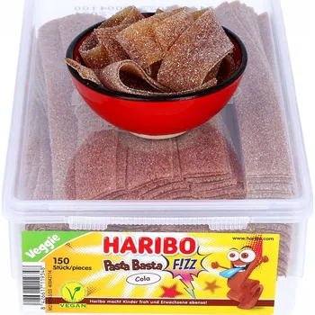 Bonbon Haribo těstoviny Basta želé proužky sour cola 1 50 Ks