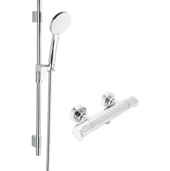 Sprchový set Sprchová baterie SAT Dark se sprchovým setem 150 mm chrom SATBSDA268CRSET - SATBSDA268CRSET