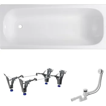 Vana Obdélníková vana SAT Vivien 170x70 cm smaltovaná ocel levá i pravá SATVIVI170AN - SATVIVI170AN