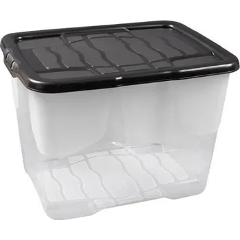 Úložný box Plast.krabice CEP - transp.s černým víkem, 24 l