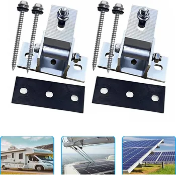 držák na solární panel 2x NASTAVITELNÁ SADA DRŽÁKŮ SOLÁRNÍHO PANELU