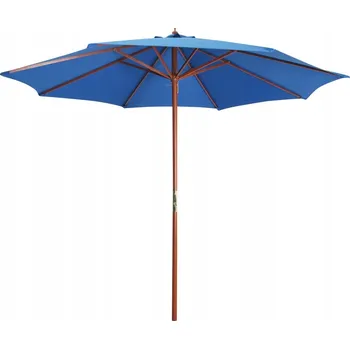 Slunečník VidaXL Zahradní slunečník na dřevěném sloupku, 300x258 cm, modrý