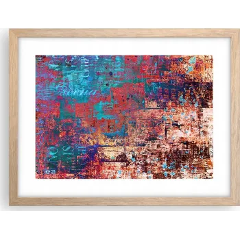 Obraz Obraz plakát v rámu světlý dub do obýváku 40x30 abstrakce foto na zeď