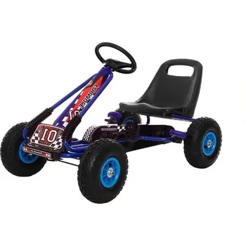 Dětské šlapadlo Mamido Dětská šlapací motokára s nafukovacími koly A-15 modrá