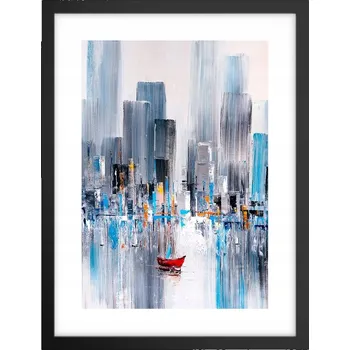 Obraz Obraz plakát v černém rámu do obývacího pokoje 30x40 nový York foto na zeď