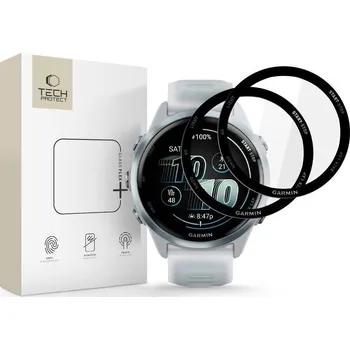 2ks v balení, sada hybridních skel Hydbrid Glass Tech-Protect Glass Flex+ 2-Pack Garmin Forerunner 570 (42 mm) černé