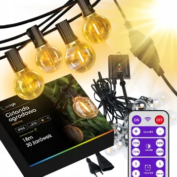 IP kamera Girlanda ledrgb 1800 cm síťovaná, solární