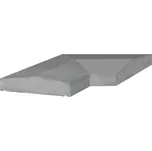 Stříška plotová hladká DITON rohová 30 přírodní 450×450×75 mm