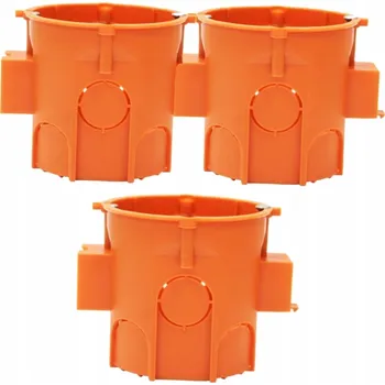 Elektroinstalační krabice Elektroinstalační krabice pod omítku hluboká pro spojování se šrouby 3ks PAWBOL