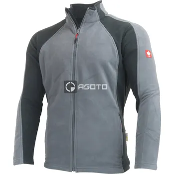 Pánská casual bunda Engelbert Strauss šedá pánská pracovní microfleecová bunda L