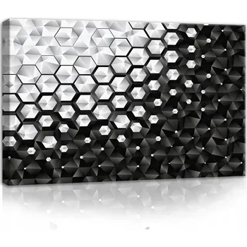 Obraz Obraz do obýváku moderní geometrie bílý 60x40