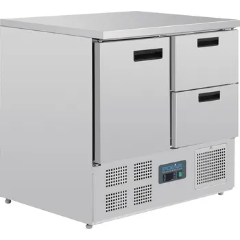 Lednice Polar Chladicí stůl | 1 dveřový + 2 zásuvky GN 1/1, 880×900 mm
