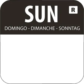 Vogue snímatelné barevně rozlišené potravinové štítky, Sunday 1000 ks