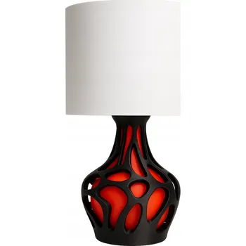 Lampička Lampa LAVA NOIR 3D tištěná, moderní stolní lampa se stínidlem