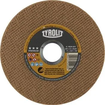 Brusný kotouč TYROLIT řezný kotouč rovný Premium*** super tenký 115x1,0x22,23mm Alu Form41