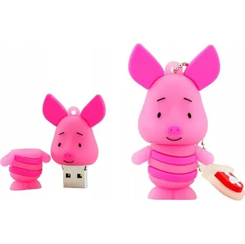 USB flash disk Flash disk DIAWAY PROSIACZEK POSTAĆ BAJKA KUBUŚ PUCHATEK 16 GB USB 2.0 růžový (Prasátko, pohádková postavička Medvídek Pú)