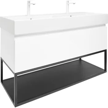 Koupelnový nábytek Koupelnová skříňka s umyvadlem SAT B-Way 119x30x45 cm bílá lesk BWAY120WU2BBF - BWAY120WU2BBF