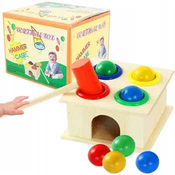 Dřevěná hračka Vkládačka dřevěné hračky zatloukačka hra