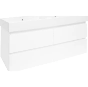 Koupelnový nábytek Koupelnová skříňka s umyvadlem SAT B-Way 119x50x45 cm bílá lesk BWAY2120WU2BI - BWAY2120WU2BI