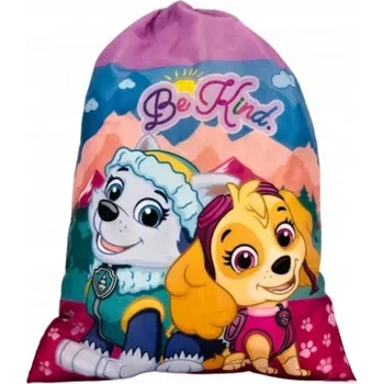 Školní sáček Školní vak na boty Tlapková patrola růžový