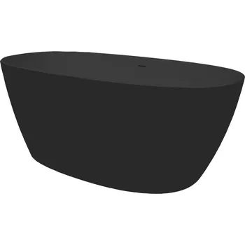 Vana Volně stojící vana SAT Aula 160x78,7 cm litý mramor levá i pravá černá SATAULA1600CM - SATAULA1600CM