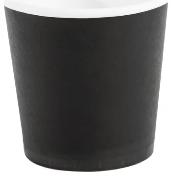 Jednorázové nádobí Fiesta Fiesta jednorázové kelímky na horké nápoje černé 115ml, 50ks, papírový kelímek