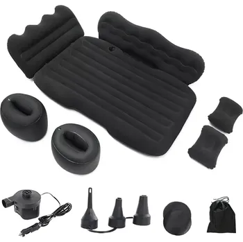 Autostan Nafukovací matrace s přepážkou do auta na zadní sedačky tmavá včetně 12V pumpy