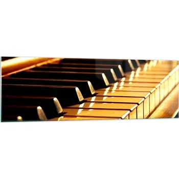 Obraz Velký skleněný obraz do obýváku XXL 160x50 hudba moderní fotoobraz obrazy
