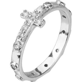 Souprava šperků Bealio BEALIO Stříbrný modlitební prsten DESÁTEK růženec zirkon Velikost prstenu: 65 03-12408-3530