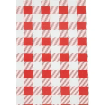 No Brand Červený pergamenový papír Gingham 190 × 310mm 200 ks