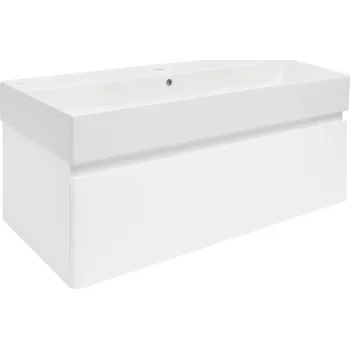 Koupelnový nábytek Koupelnová skříňka s umyvadlem SAT B-WAY 99x30x45 cm bílá lesk BWAY100WU2 - BWAY100WU2