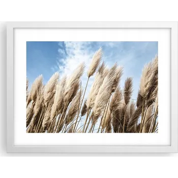 Obraz Obraz plakát v bílém rámu do obýváku 40x30 tráva umění foto na zeď