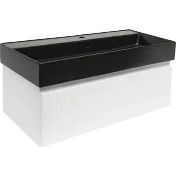 Koupelnový nábytek Koupelnová skříňka s umyvadlem SAT Evolution 98x30x44,8 cm bílá mat SATEVO100WMU2B - SATEVO100WMU2B