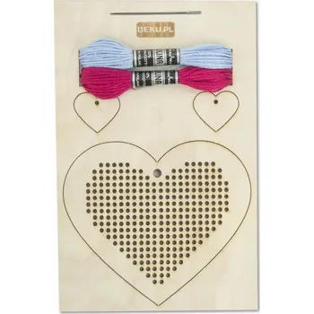 kreativní sada Sada na vyšívání Deku na dřevě 10x10 cm