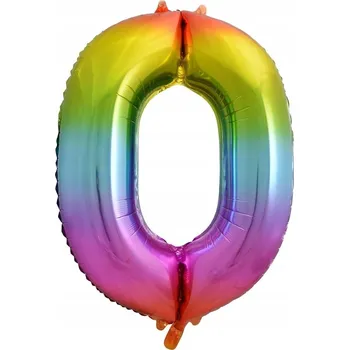 Balónek Fóliový balónek 86 cm Duhová Číslice 9