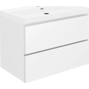 Nábytek Koupelnová skříňka s umyvadlem SAT B-Way 79x50x45 cm bílá lesk BWAY280WU4 - BWAY280WU4