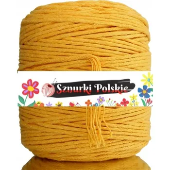 Nit Bavlněná šňůra na makramé žlutá 200m 3mm