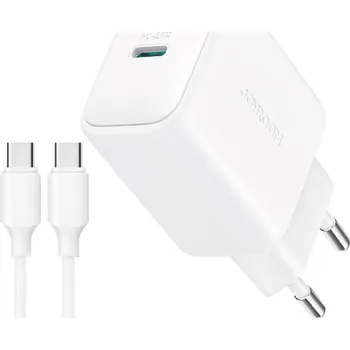 JOYROOM JR-TCF20 rychlonabíjecí sada adaptéru s portem USB-C a kabelu USB-C na USB-C - 20W - 1 m - bílá