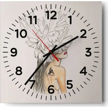 Hodiny Nástěnné hodiny do obýváku 40x40 Abstrakce Tiché hodiny Skleněné hodiny Bez hlučnosti