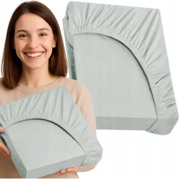 Prostěradlo PROSTĚRADLO S GUMOU LUXURY BAVLNĚNÝ SATÉN 120X200CM STŘÍBRNÉ