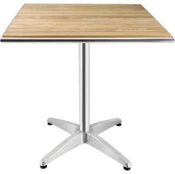 Jídelní stůl Bolero Čtvercový stůl 700mm s deskou z jasanového dřeva