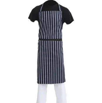 Kuchyňská zástěra Whites Chefs Clothing zástěra extra velká řeznický proužek v námořnické modré