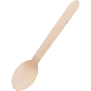 Jednorázové nádobí Fiesta Green Sada 100ks jednorázových dřevěných dezertních lžiček