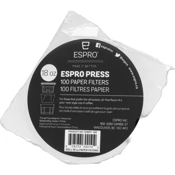 Filtrační konvice Papírový filtr pro french press kávovary PRESS 530 ml, sada 100 ks, Espro